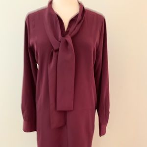NWT deep maroon long sleeve dress by The Limited